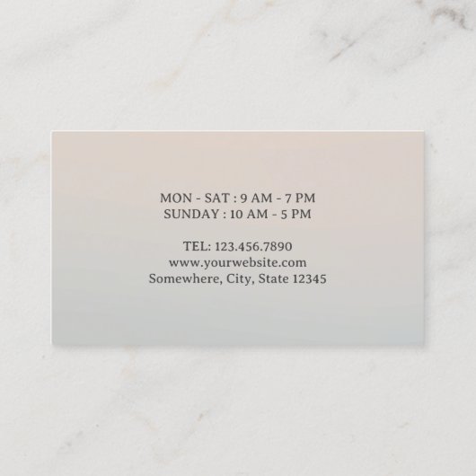 コーヒーカップエレガントシルバーカフェ顧客 ロイヤリティカード (裏面)