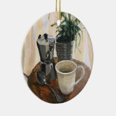 コーヒーカップオーナメント セラミックオーナメント (右)