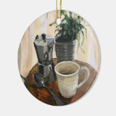 コーヒーカップオーナメント セラミックオーナメント (左)