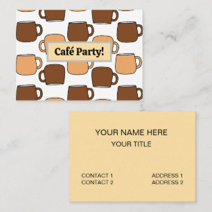 コーヒーカップカフェショップ 名刺