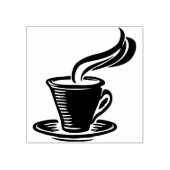 コーヒーカップカフェレストランコーヒーバーメニュー ラバースタンプ (インプリント)