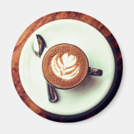 コーヒーカップカプチーノブラウンホワイトラテ マグネット