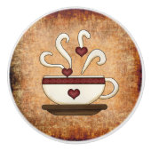 コーヒーカップキッチンデコーセラミックノブ セラミックノブ (正面)