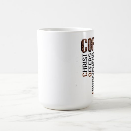 コーヒーカップキリストは皆のための許しを提供します コーヒーマグカップ (中央)