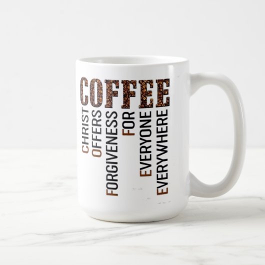 コーヒーカップキリストは皆のための許しを提供します コーヒーマグカップ (右)