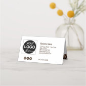 コーヒーカップクッキーハート型フォームギフトカード プレイスカード (裏面)