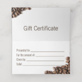 コーヒーカップクッキーハート型フォームギフトカード プレイスカード (内部開封)