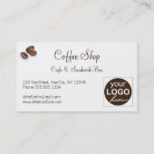 コーヒーカップクッキーハート型フォーム |ロゴ 名刺 (裏面)