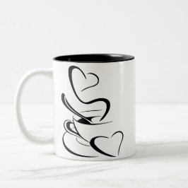 コーヒーカップクリップアートイラストレーション ツートーンマグカップ