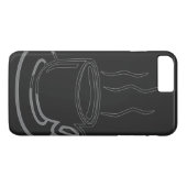 コーヒーカップグラフィックアート Case-Mate iPhoneケース (裏面(横))