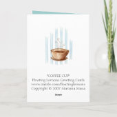 コーヒーカップグリーティングカード カード (裏面)