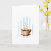 コーヒーカップグリーティングカード カード (黄色い花)