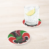 コーヒーカップケニア国旗Hakuna Matata コースター (側面)