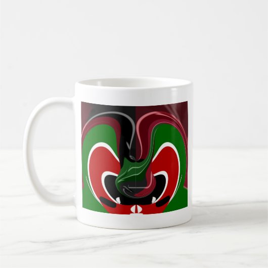 コーヒーカップケニア国旗Hakuna Matata コーヒーマグカップ (左)