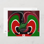 コーヒーカップケニア国旗Hakuna Matata ポストカード (正面/裏面)