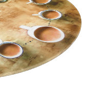 コーヒーカップコーヒーの時間時計がさびしい カッティングボード (角)