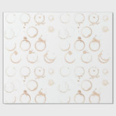 コーヒーカップコーヒーの汚れ ラッピングペーパー (フラット)