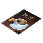 コーヒーカップコーヒーショップハート型フォームクッキー ノートブック (左側)