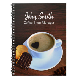 コーヒーカップコーヒーショップハート型フォームクッキー ノートブック