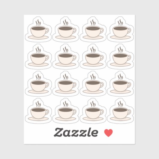 コーヒーカップコーヒーブレイク化粧舞城プランナー シール (シート)