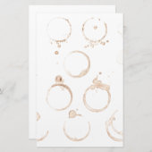 コーヒーカップコーヒー染み 便箋 (正面/裏面)