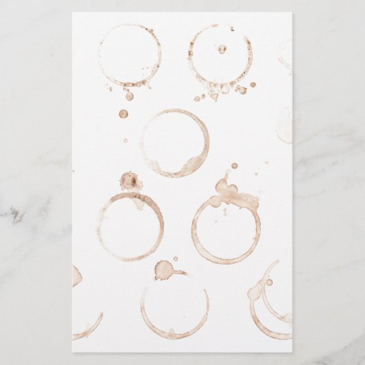 コーヒーカップコーヒー染み 便箋 (正面)