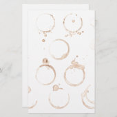 コーヒーカップコーヒー染み 便箋 (正面/裏面)