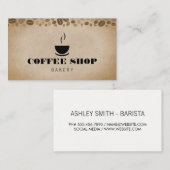 コーヒーカップコーヒー豆 名刺 (正面/裏面)