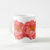 コーヒーカップコーラルピーニー コーヒーマグカップ (正面左)