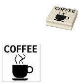 コーヒーカップゴム印 ラバースタンプ (押印)
