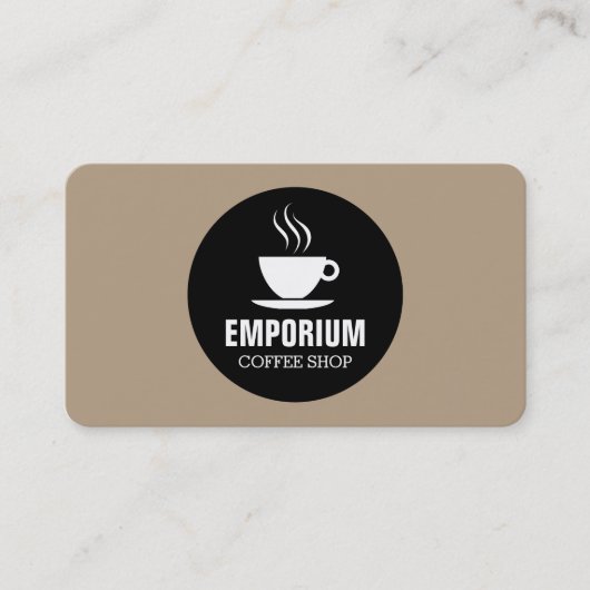 コーヒーカップサークル – コーヒーb69f85 名刺 (正面)