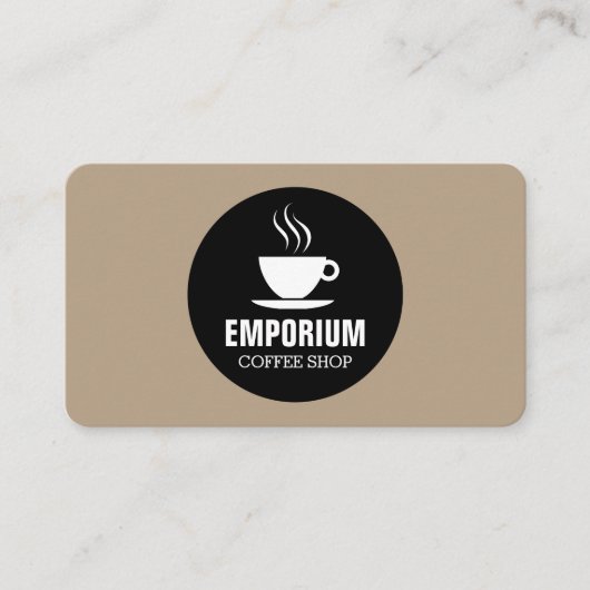 コーヒーカップサークル – コーヒーb69f85 名刺 (正面)