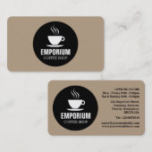 コーヒーカップサークル – コーヒーb69f85 名刺 (正面/裏面)