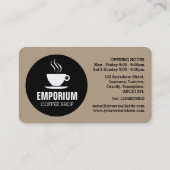 コーヒーカップサークル – コーヒーb69f85 名刺 (裏面)