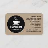 コーヒーカップサークル – コーヒーb69f85 名刺 (裏面)