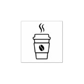 コーヒーカップシルエット ラバースタンプ (インプリント)