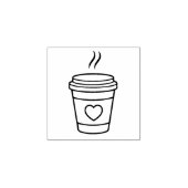 コーヒーカップシルエット ラバースタンプ (インプリント)