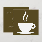コーヒーカップシルエット 招待状 (正面/裏面)
