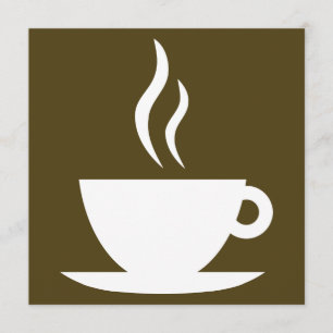 コーヒーカップシルエット 招待状