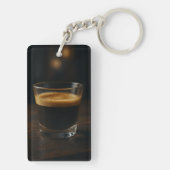 コーヒーカップスケッチ – ビニールシール キーホルダー (裏面)