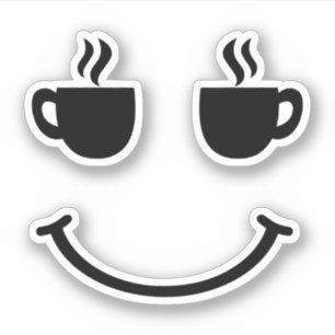 コーヒーカップスマイル シール