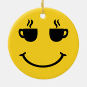 コーヒーカップスマイル セラミックオーナメント (裏面)