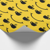 コーヒーカップスマイル ラッピングペーパー (角)