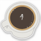 コーヒーカップダイバー シール (正面)