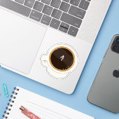 コーヒーカップダイバー シール (ノートパソコンとiPhone)