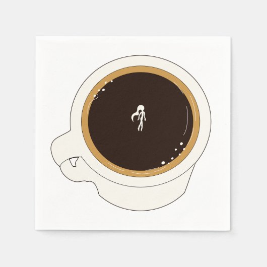 コーヒーカップダイバー スタンダードカクテルナプキン (正面)