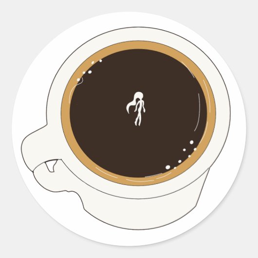 コーヒーカップダイバー ラウンドシール (正面)