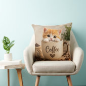 コーヒーカップチャームの子猫 クッション (椅子)