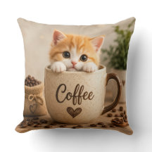 コーヒーカップチャームの子猫