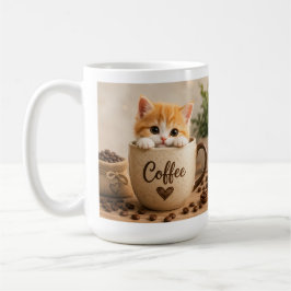 コーヒーカップチャームの子猫 コーヒーマグカップ